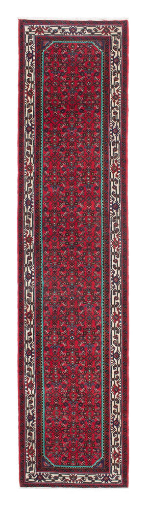 Løber Persisk tæppe - Nomadisk - 397 x 84 cm - mørkerød