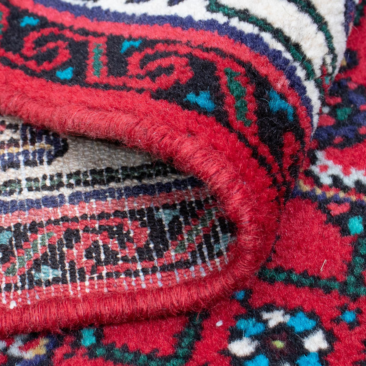 Løber Persisk tæppe - Nomadisk - 397 x 84 cm - mørkerød