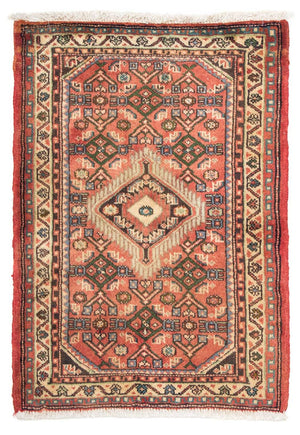 Persisk tæppe - Nomadisk - 87 x 62 cm - lysrød