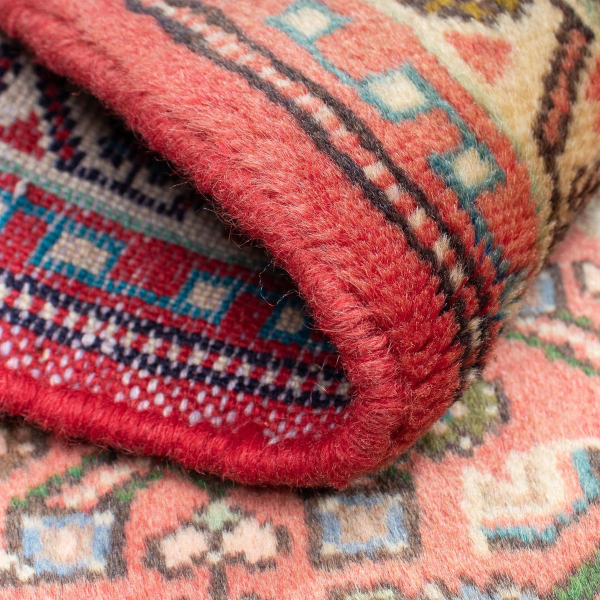 Persisk tæppe - Nomadisk - 87 x 62 cm - lysrød