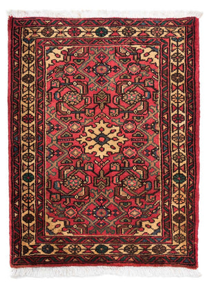 Persisk tæppe - Nomadisk - 91 x 70 cm - mørkerød