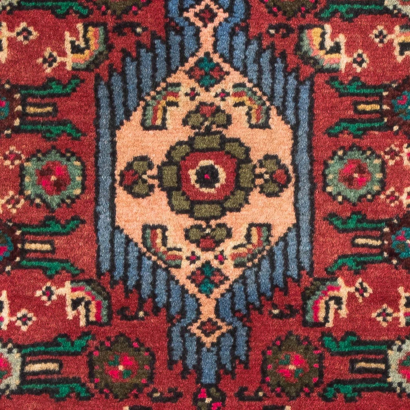 Persisk tæppe - Nomadisk - 92 x 61 cm - mørkerød