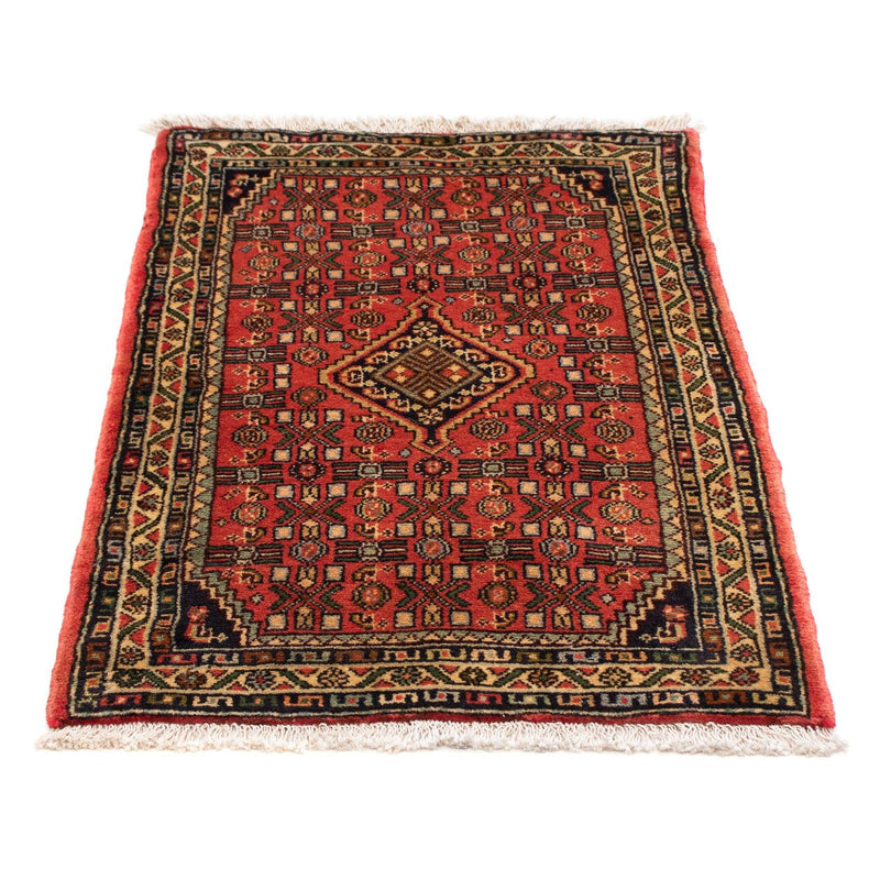 Persisk tæppe - Nomadisk - 95 x 63 cm - mørkerød