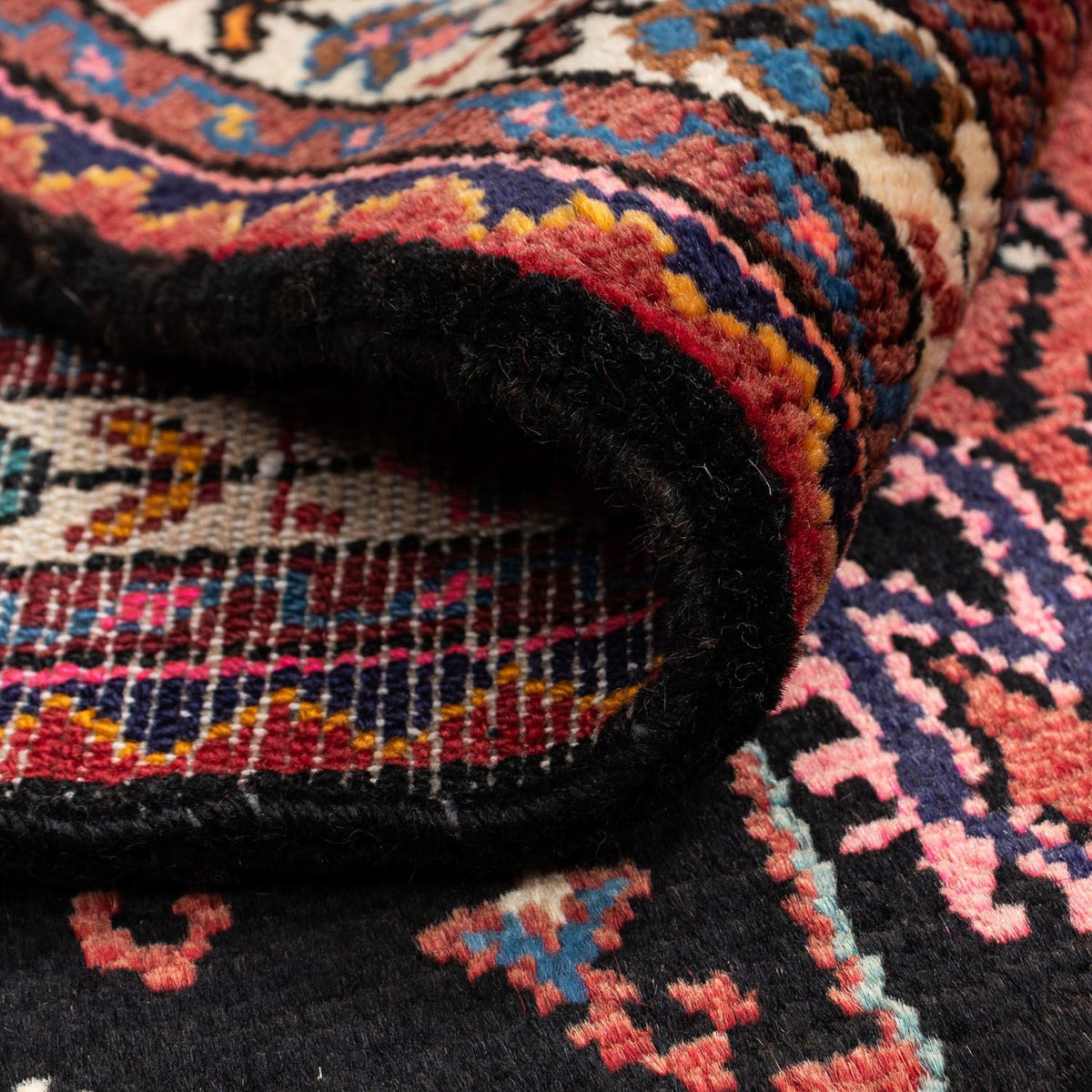 Persisk tæppe - Nomadisk - 138 x 91 cm - lysrød