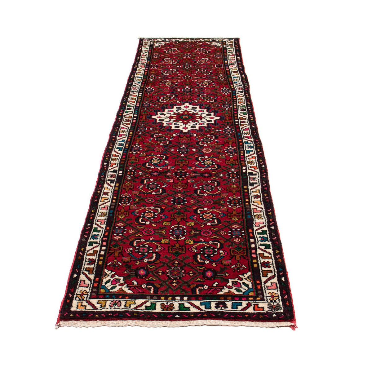 Løber Persisk tæppe - Nomadisk - 298 x 72 cm - mørkerød