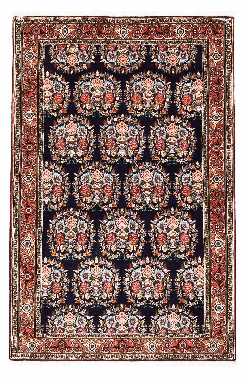Persisk tæppe - Bijar - 172 x 112 cm - mørkeblå