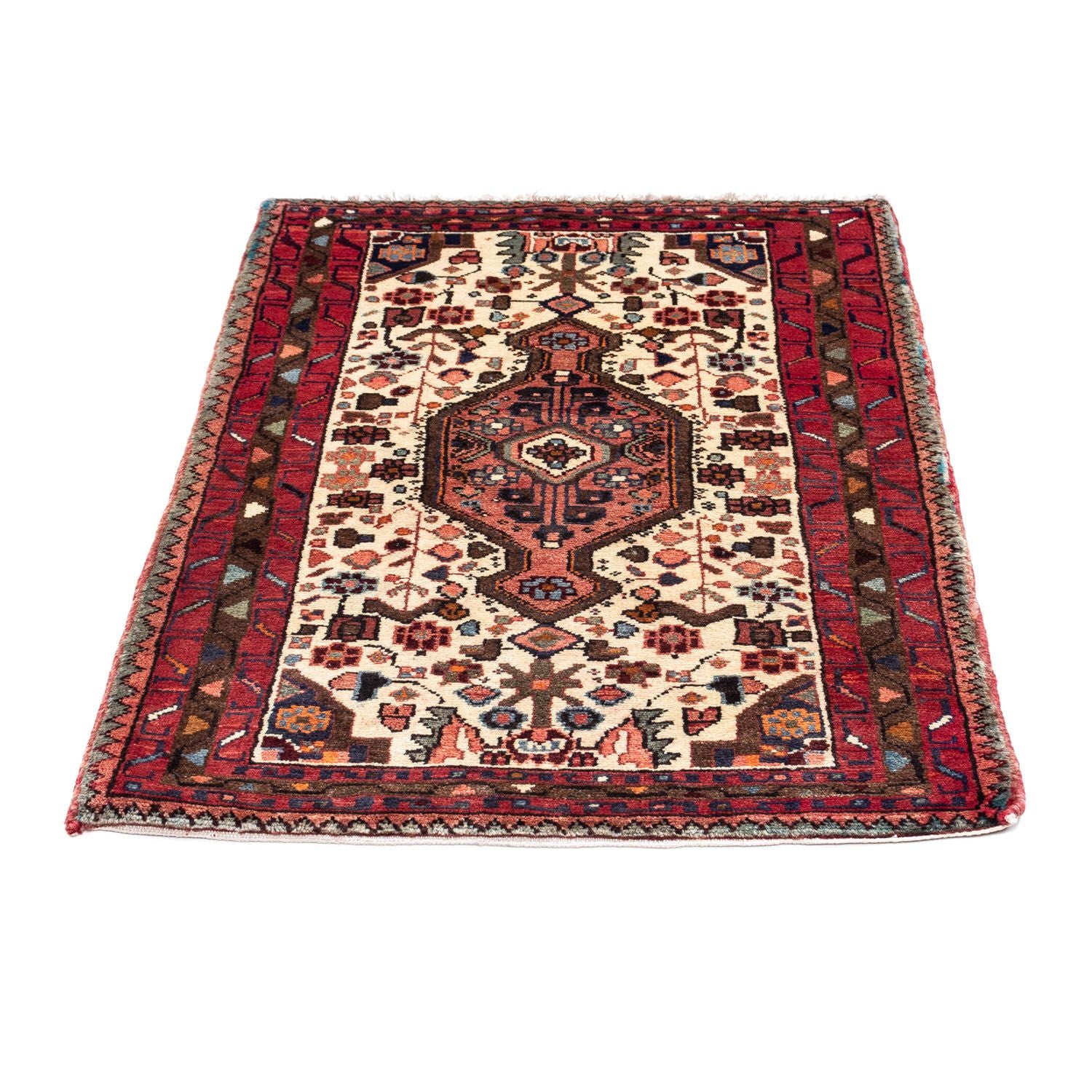 Persisk tæppe - Nomadisk - 118 x 85 cm - beige
