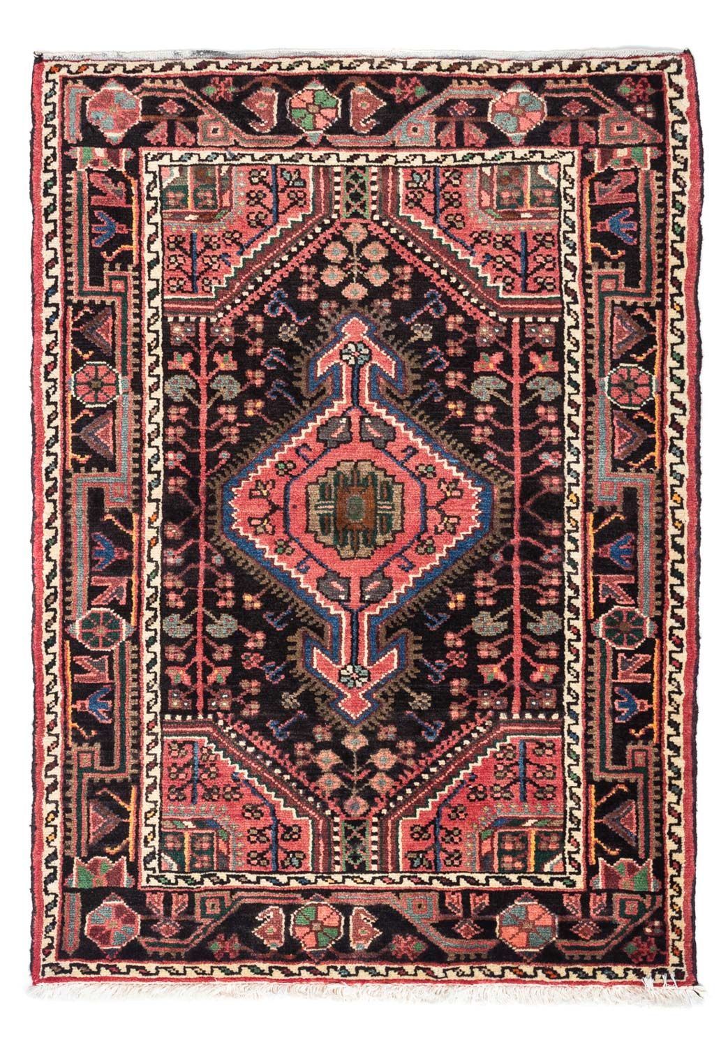 Persisk tæppe - Nomadisk - 125 x 81 cm - lysrød