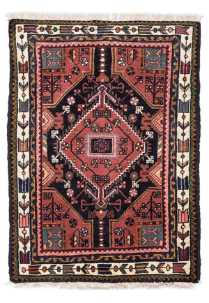 Persisk tæppe - Nomadisk - 108 x 78 cm - mørkeblå