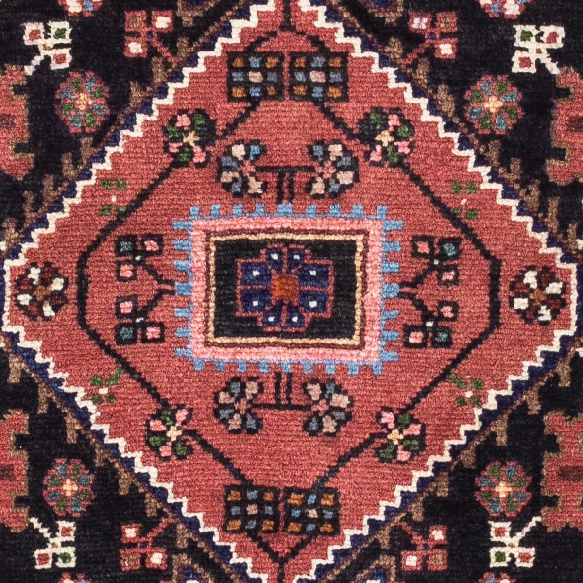 Persisk tæppe - Nomadisk - 108 x 78 cm - mørkeblå