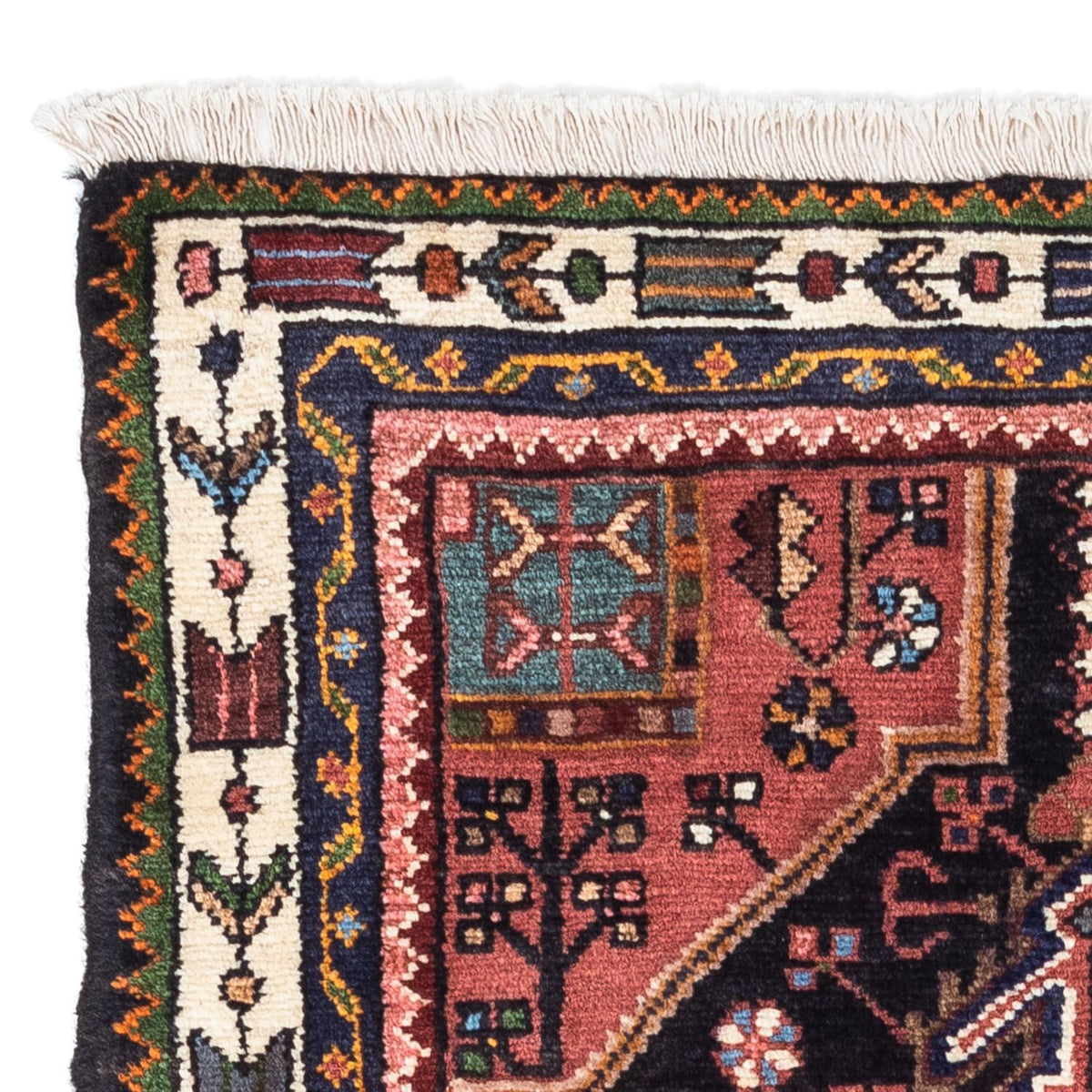 Persisk tæppe - Nomadisk - 108 x 78 cm - mørkeblå