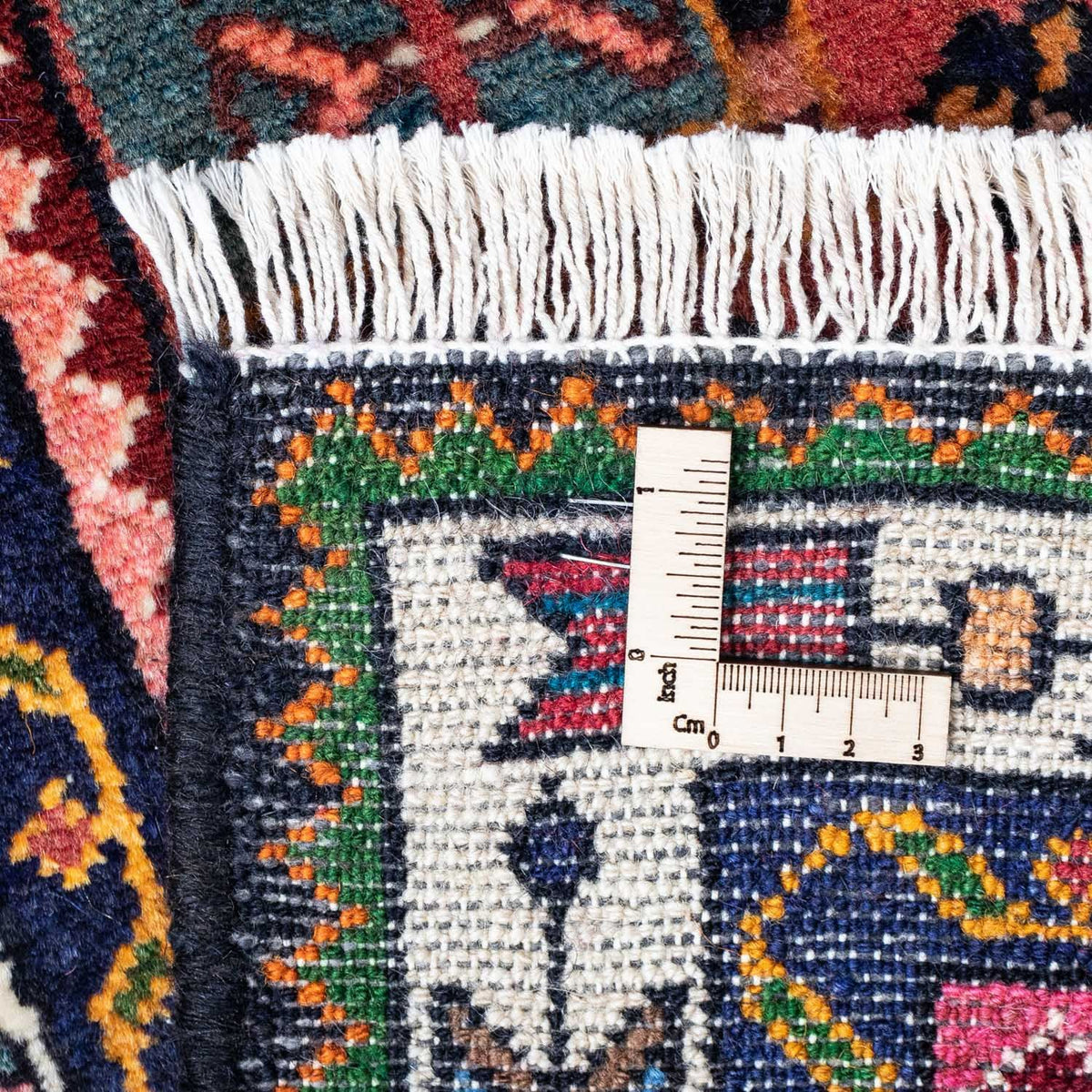 Persisk tæppe - Nomadisk - 108 x 78 cm - mørkeblå