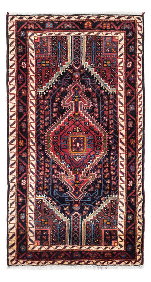 Persisk tæppe - Nomadisk - 145 x 75 cm - mørkeblå