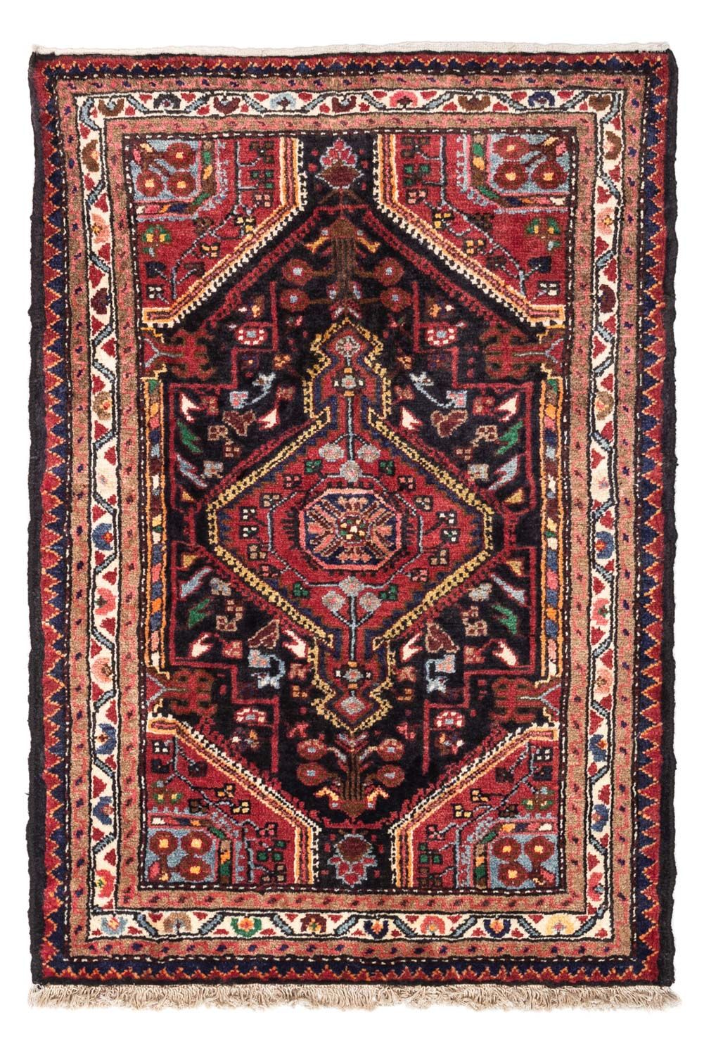 Persisk tæppe - Nomadisk - 127 x 81 cm - mørkeblå