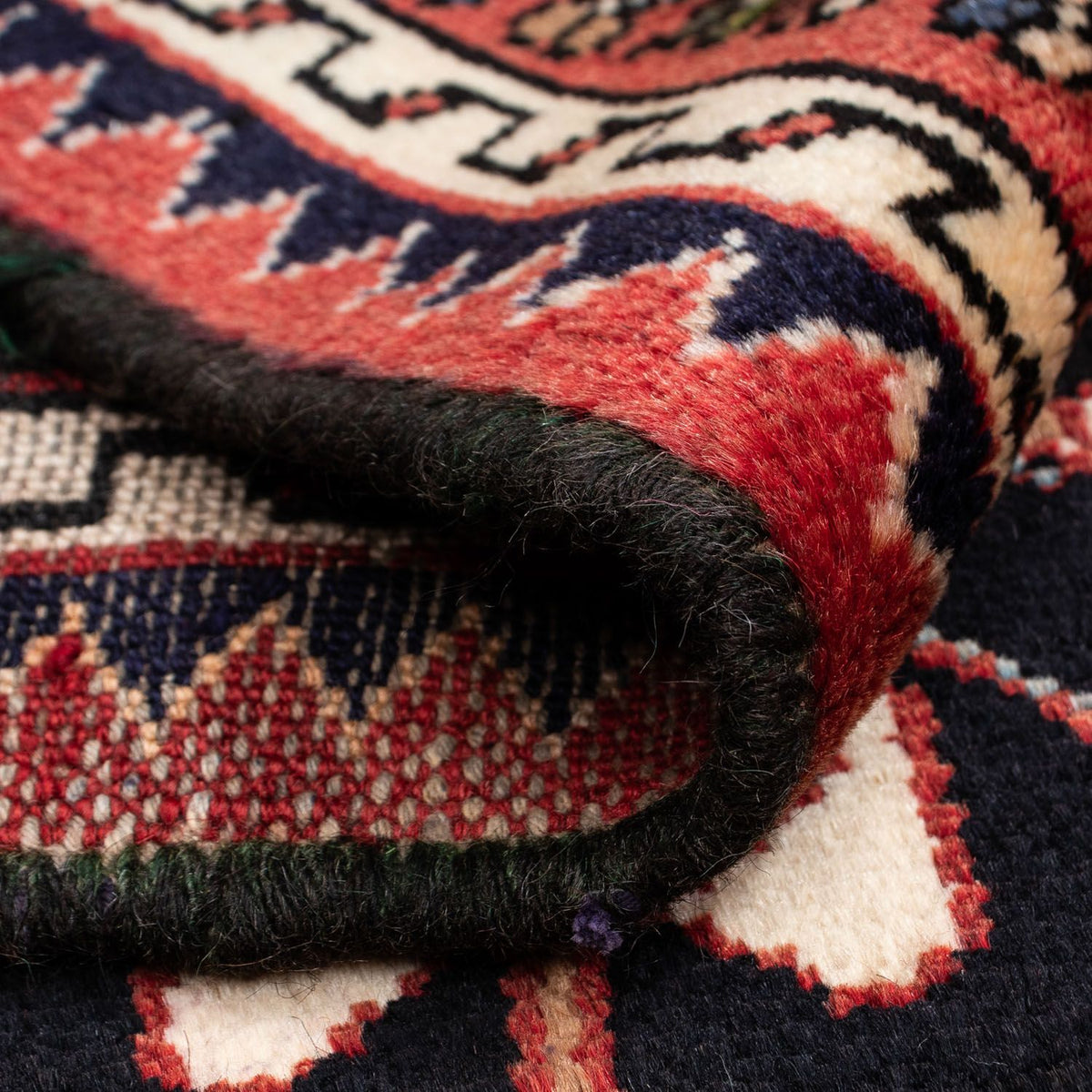 Persisk tæppe - Nomadisk - 128 x 94 cm - lysrød