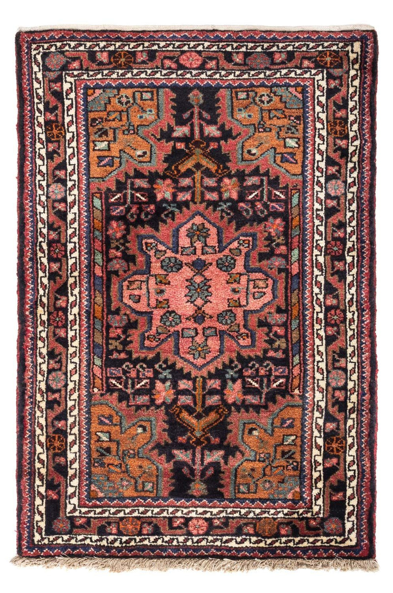 Persisk tæppe - Nomadisk - 124 x 82 cm - lysrød