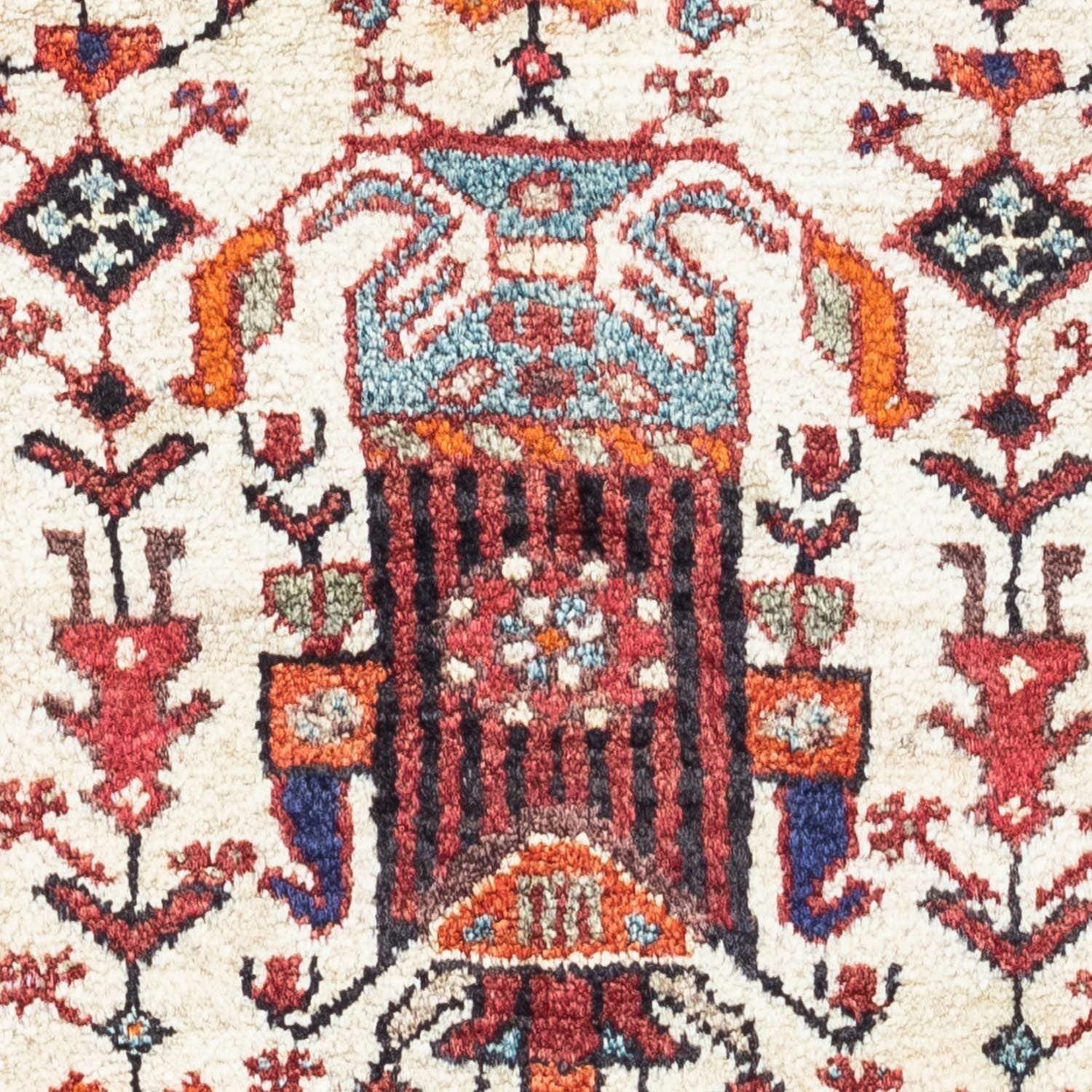 Persisk tæppe - Nomadisk - 133 x 85 cm - beige