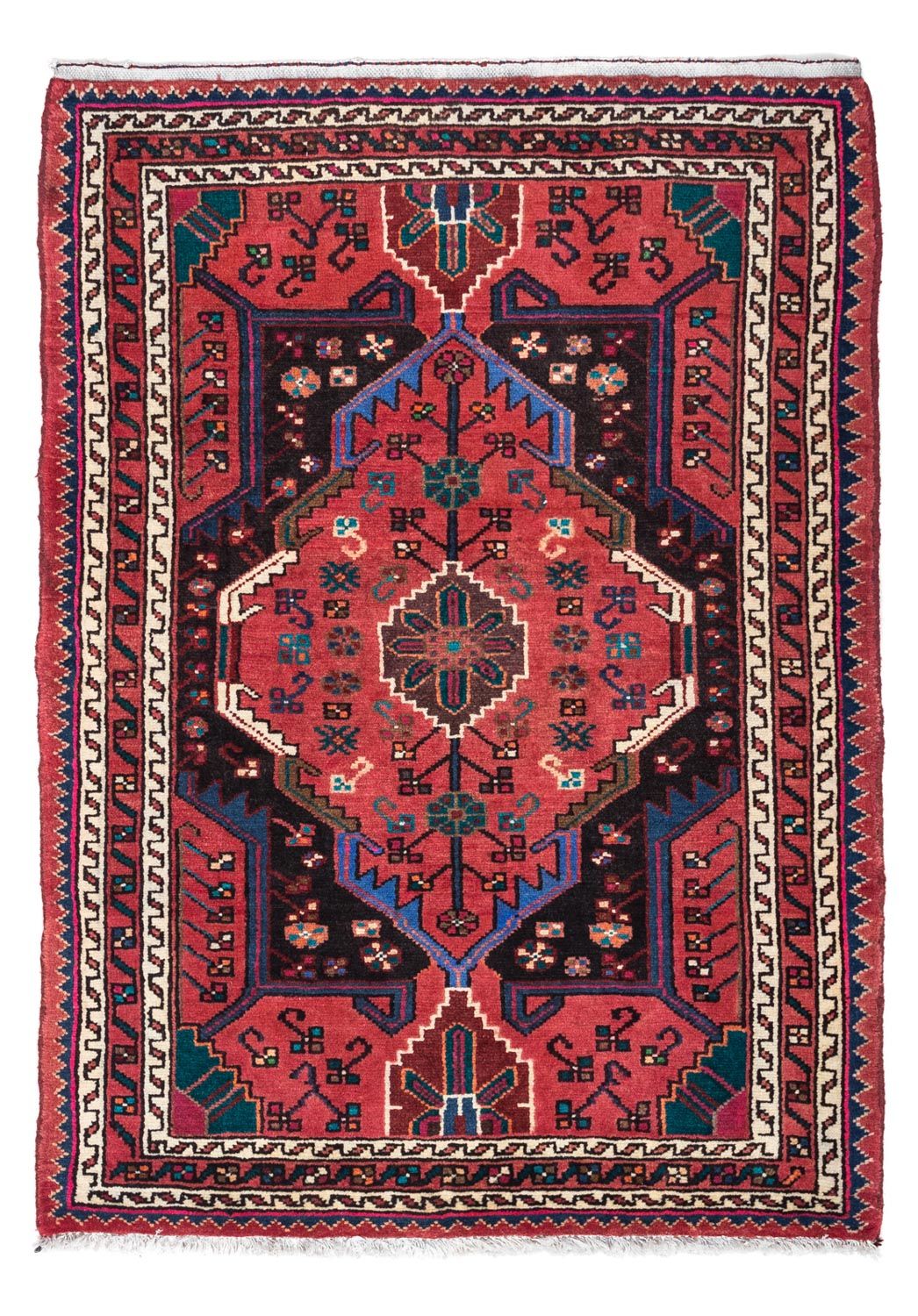 Persisk tæppe - Nomadisk - 128 x 88 cm - rød