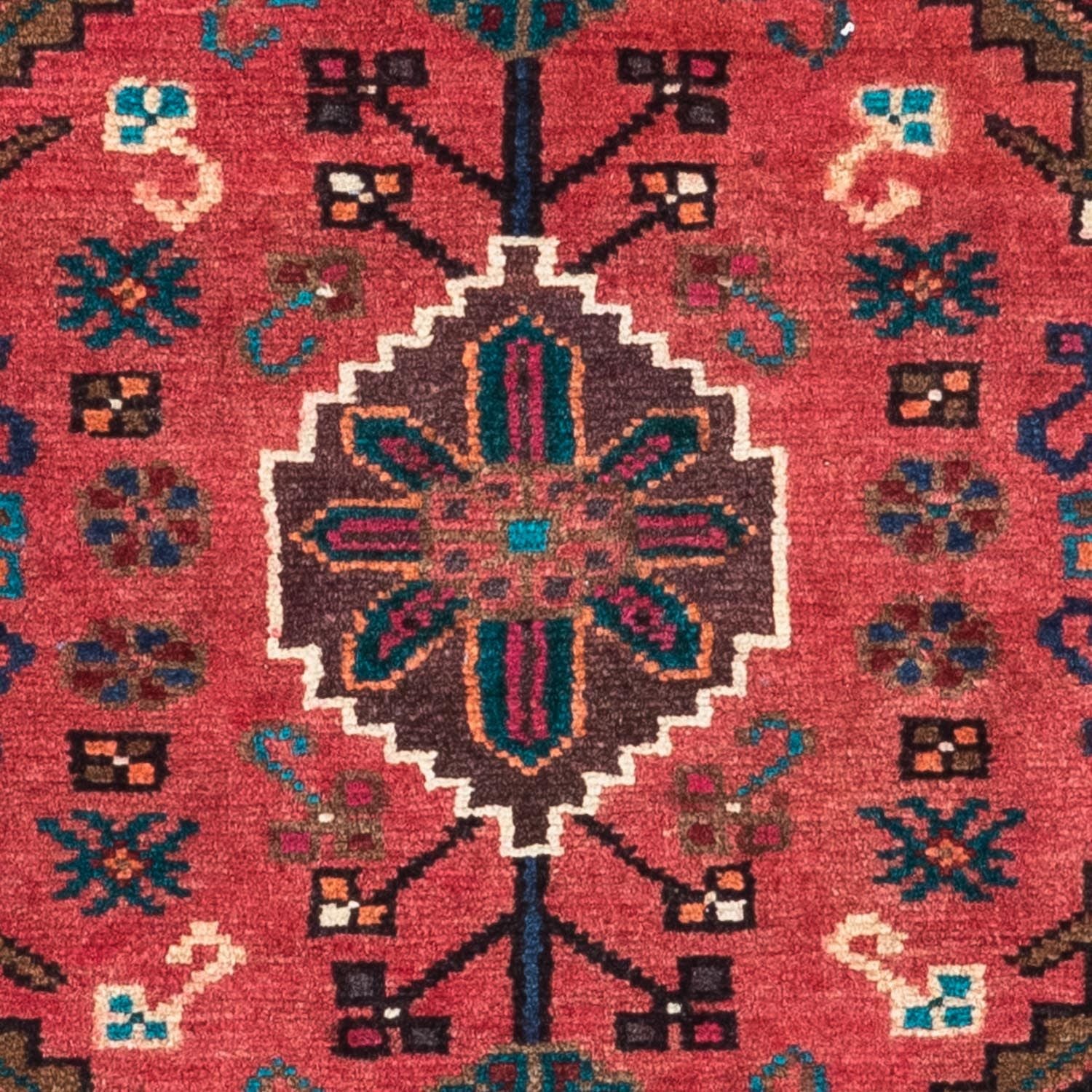 Persisk tæppe - Nomadisk - 128 x 88 cm - rød