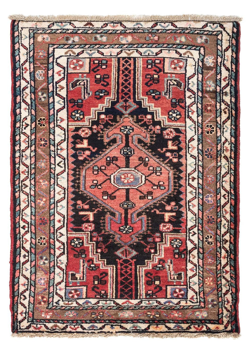 Persisk tæppe - Nomadisk - 127 x 87 cm - lysrød