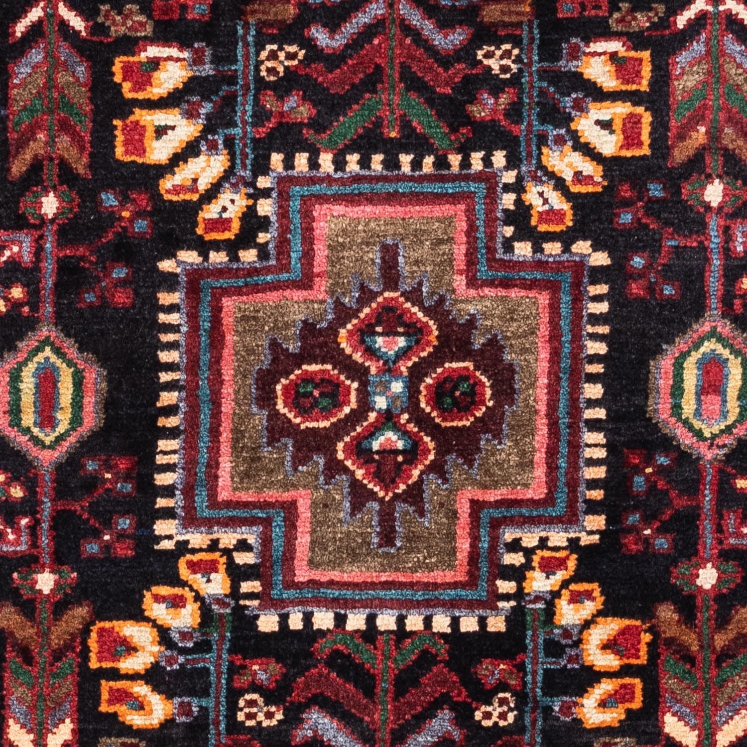Persisk tæppe - Nomadisk - 126 x 91 cm - mørkeblå