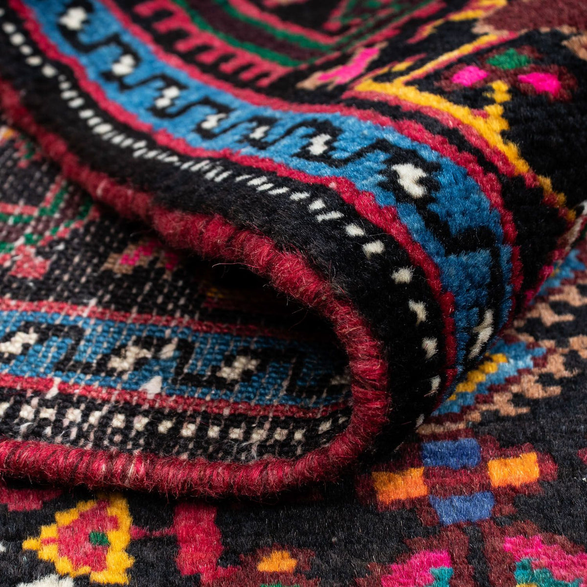 Persisk tæppe - Nomadisk - 122 x 83 cm - mørkeblå