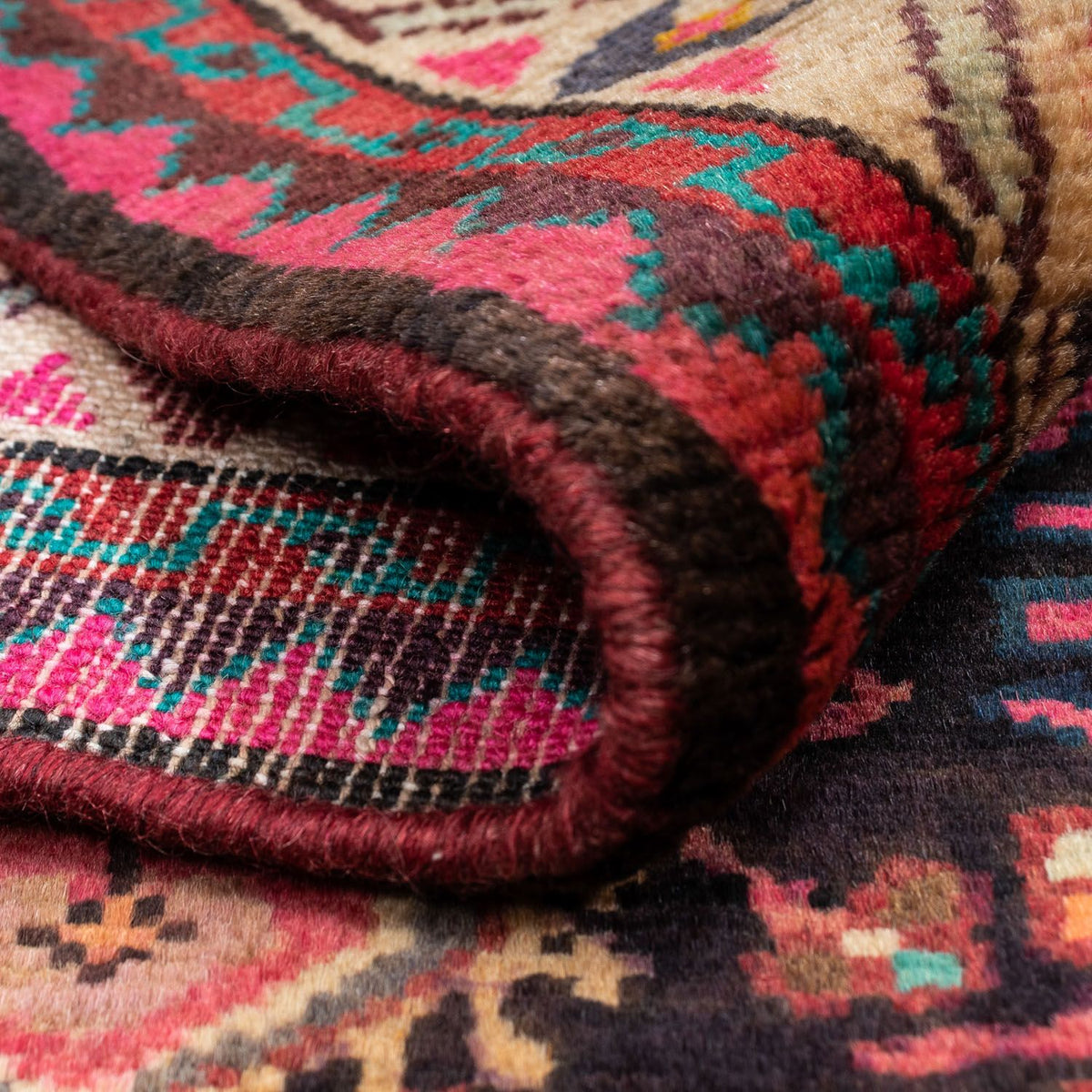 Persisk tæppe - Nomadisk - 135 x 80 cm - rød