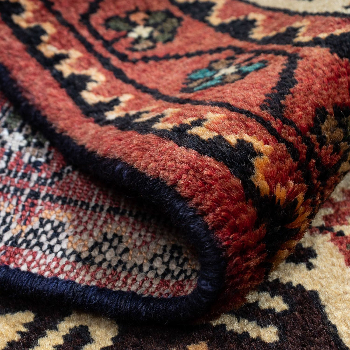 Persisk tæppe - Nomadisk - 125 x 79 cm - beige