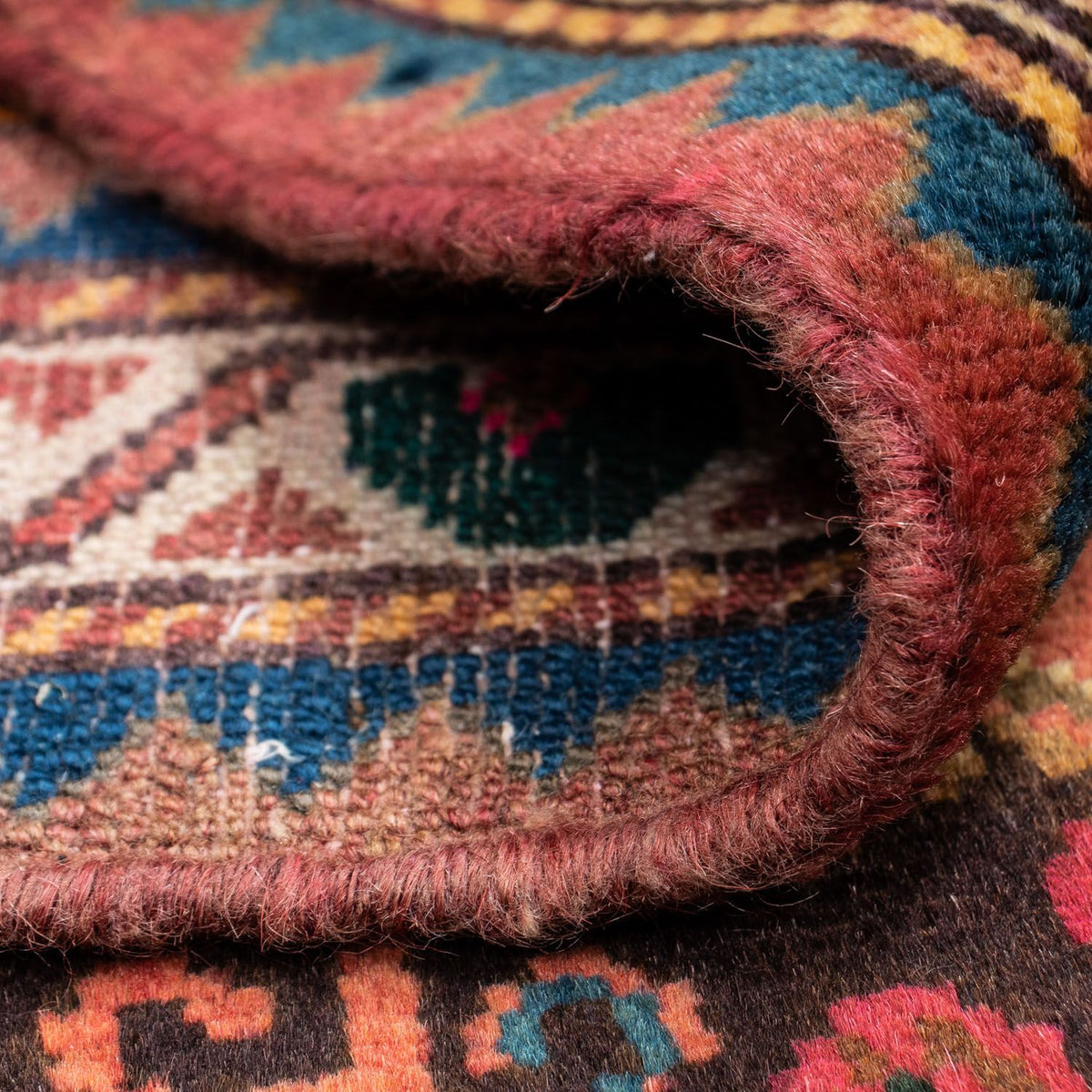 Persisk tæppe - Nomadisk - 130 x 80 cm - lysrød