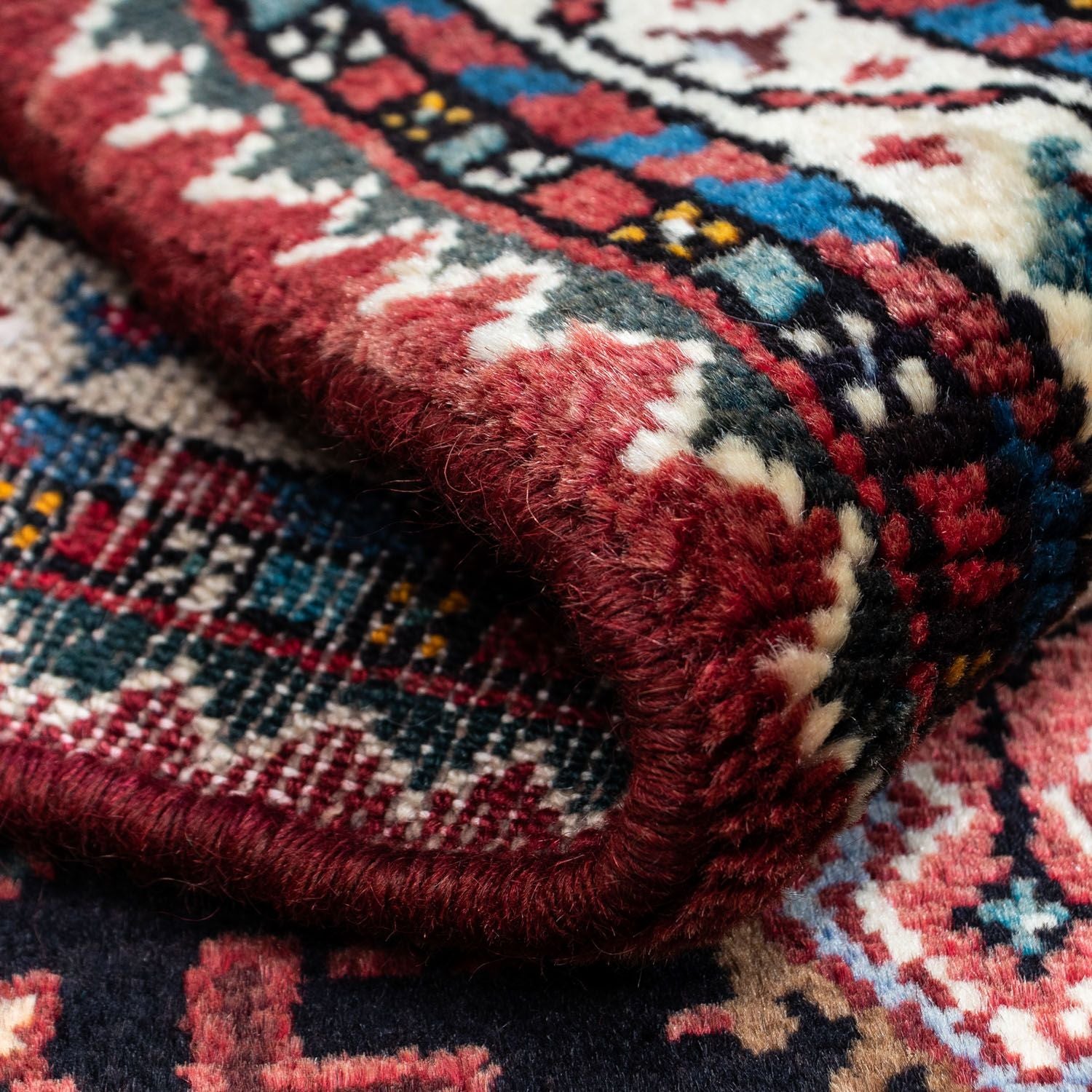 Persisk tæppe - Nomadisk - 126 x 73 cm - lysrød