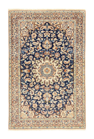 Persisk tæppe - Nain - Premium - 143 x 92 cm - mørkeblå