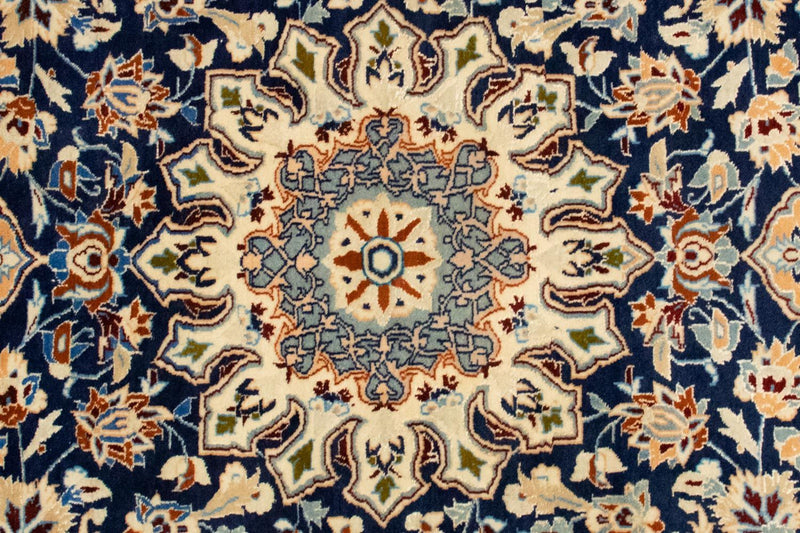 Persisk tæppe - Nain - Premium - 143 x 92 cm - mørkeblå