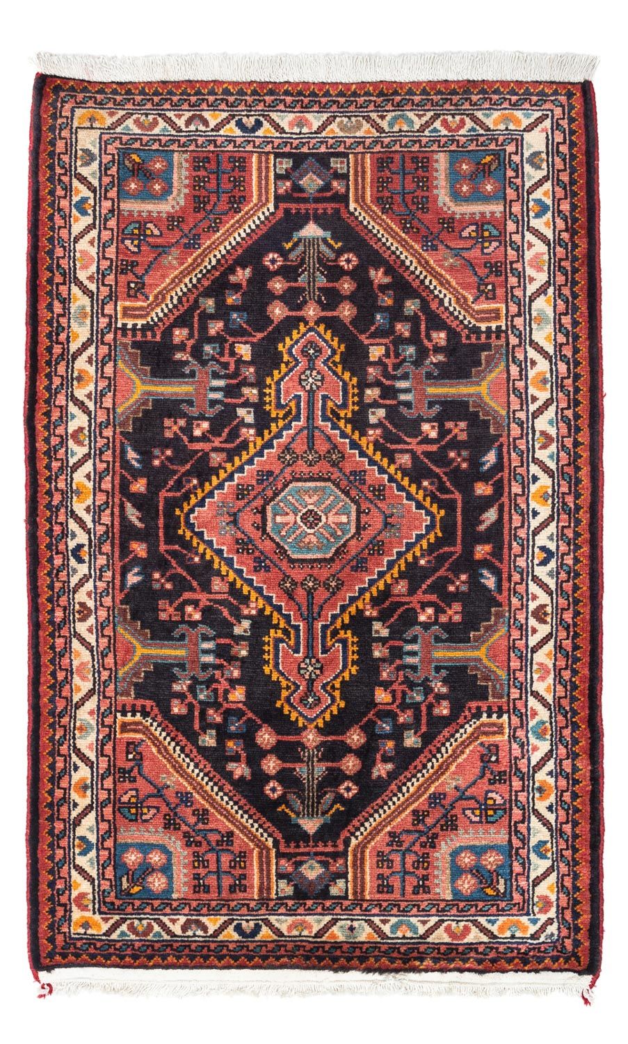 Persisk tæppe - Nomadisk - 128 x 80 cm - lysrød