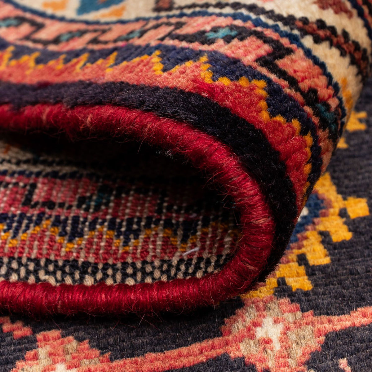 Persisk tæppe - Nomadisk - 128 x 80 cm - lysrød