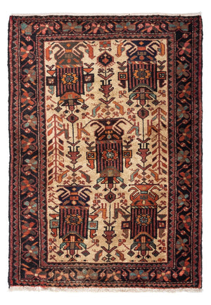 Persisk tæppe - Nomadisk - 133 x 95 cm - beige