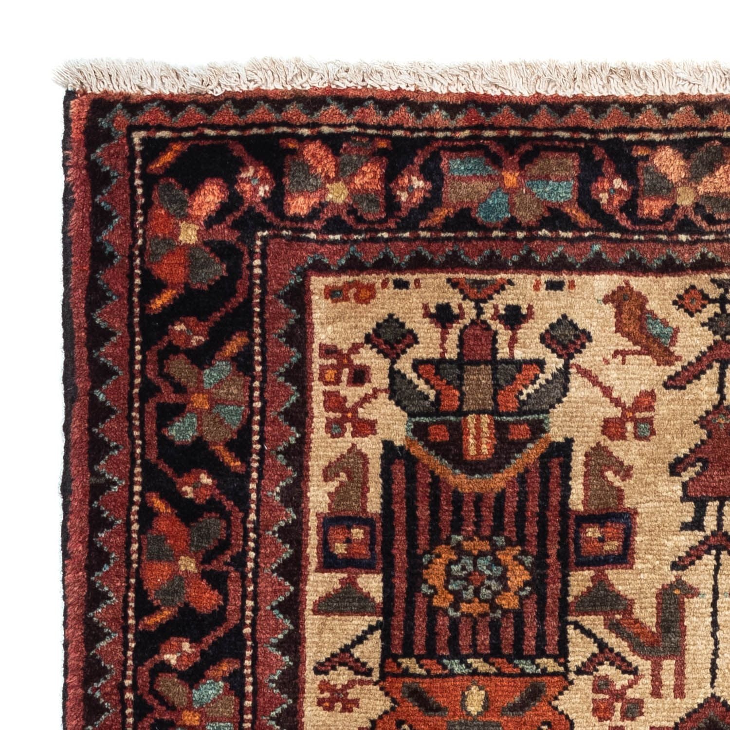 Persisk tæppe - Nomadisk - 133 x 95 cm - beige