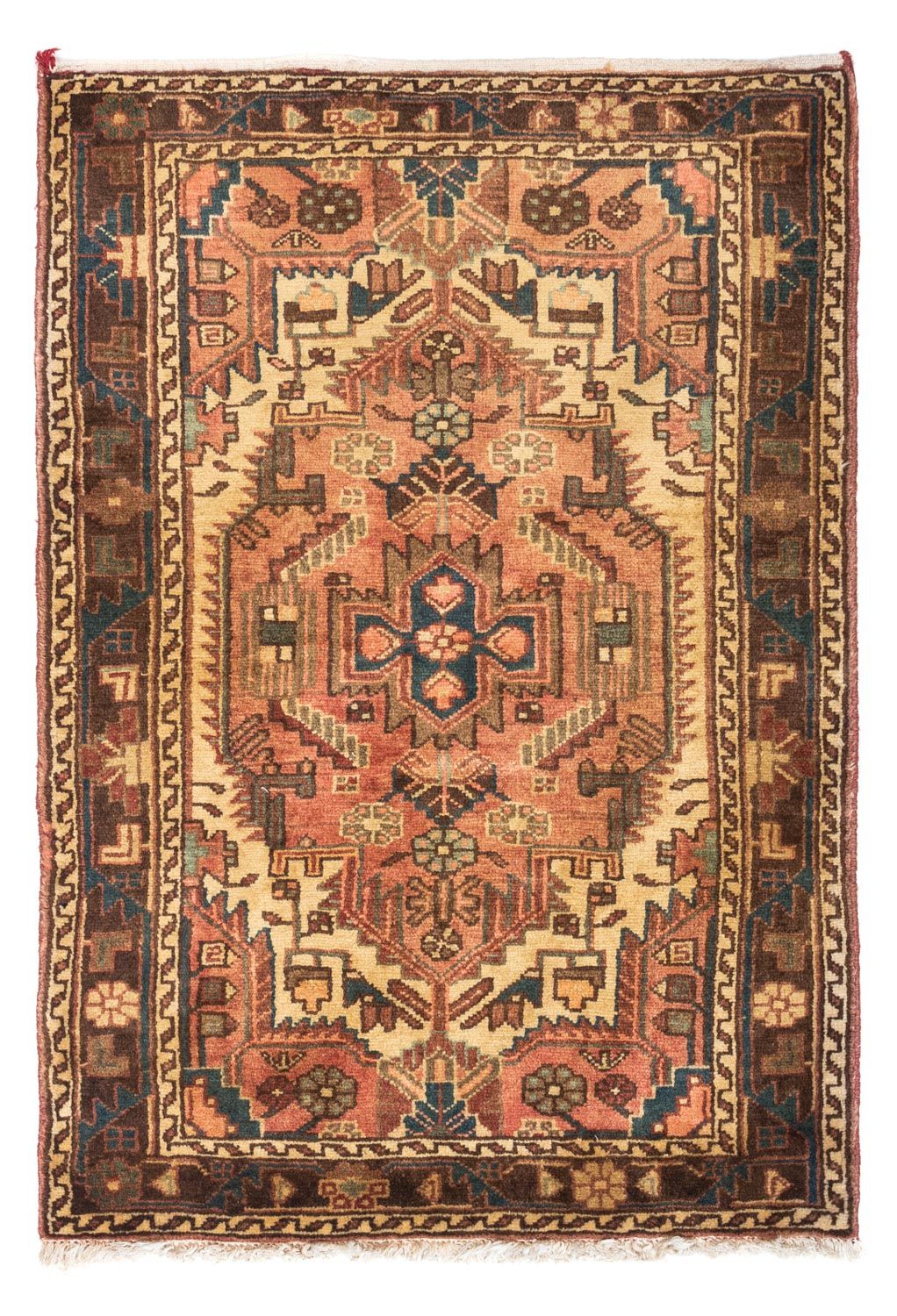 Persisk tæppe - Nomadisk - 125 x 85 cm - lysrød