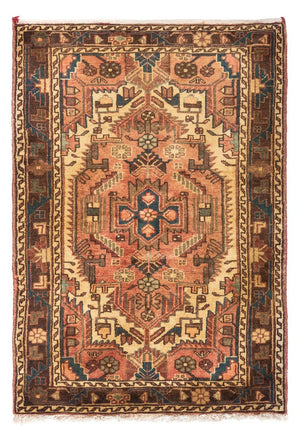 Persisk tæppe - Nomadisk - 125 x 85 cm - lysrød