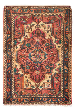 Persisk tæppe - Nomadisk - 123 x 87 cm - lysrød