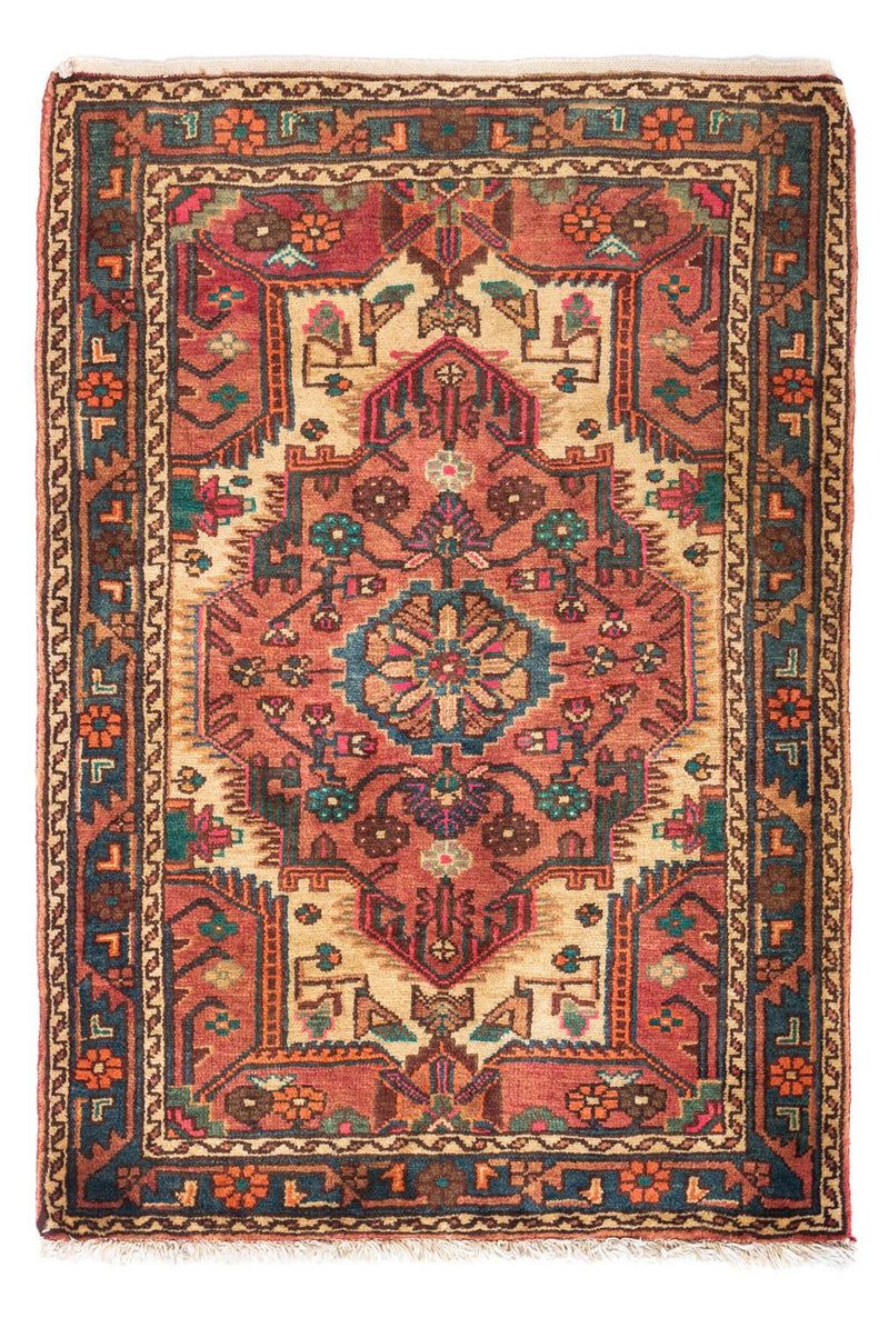 Persisk tæppe - Nomadisk - 123 x 87 cm - lysrød