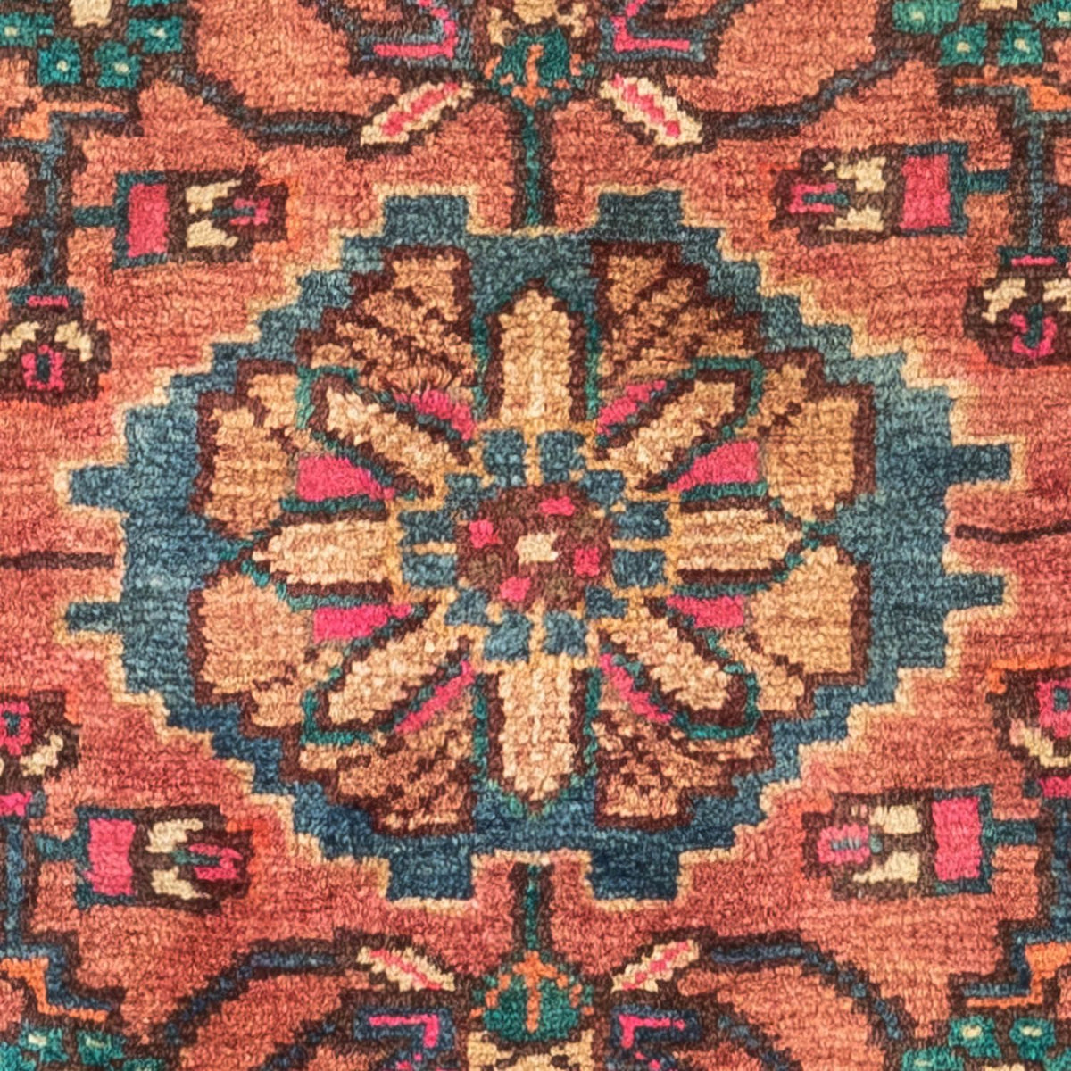 Persisk tæppe - Nomadisk - 123 x 87 cm - lysrød