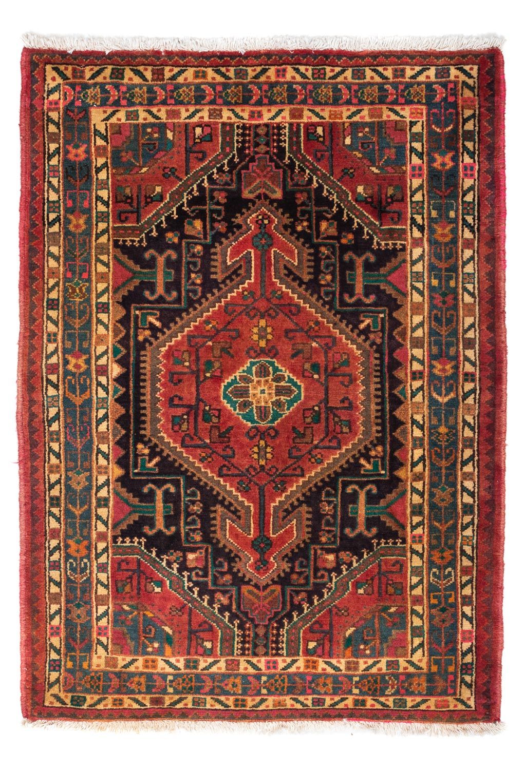 Persisk tæppe - Nomadisk - 130 x 95 cm - rød