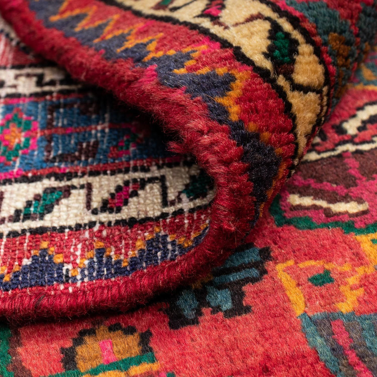 Persisk tæppe - Nomadisk - 130 x 100 cm - rød