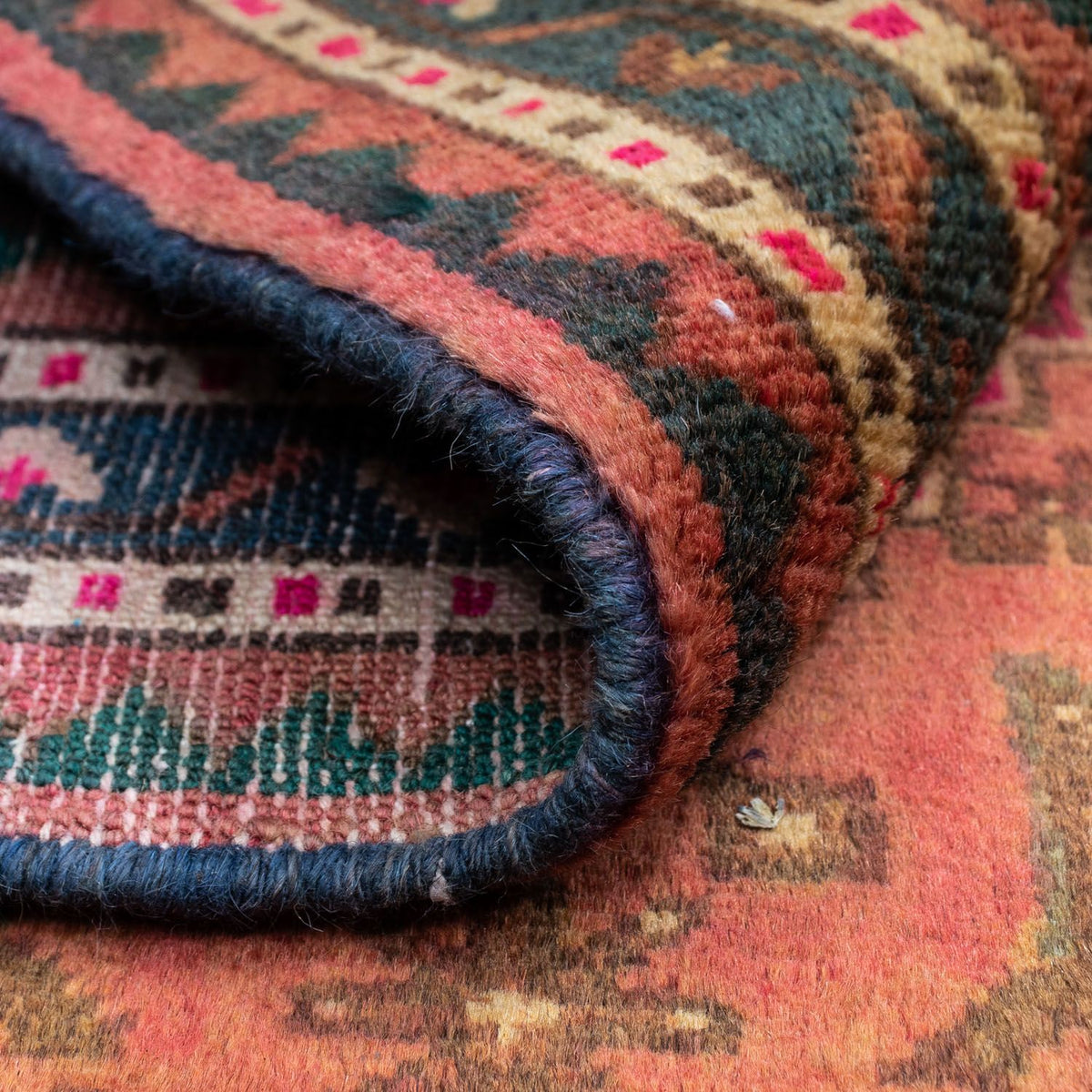 Persisk tæppe - Nomadisk - 130 x 90 cm - lysrød