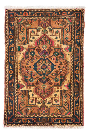 Persisk tæppe - Nomadisk - 125 x 86 cm - lys brun