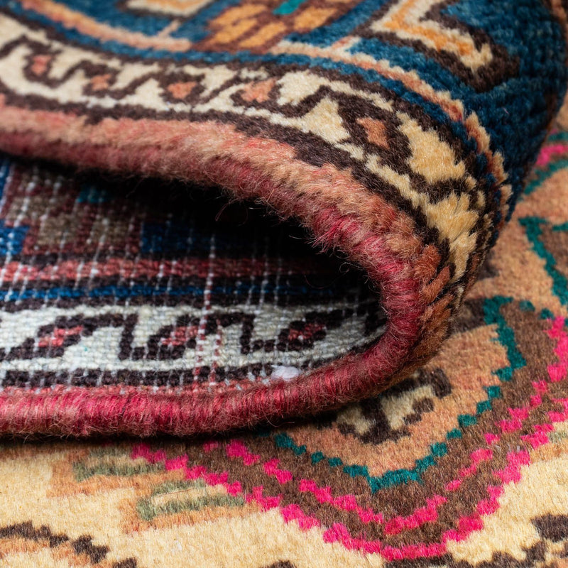 Persisk tæppe - Nomadisk - 125 x 86 cm - lys brun