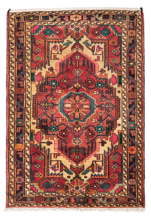 Persisk tæppe - Nomadisk - 125 x 85 cm - lysrød