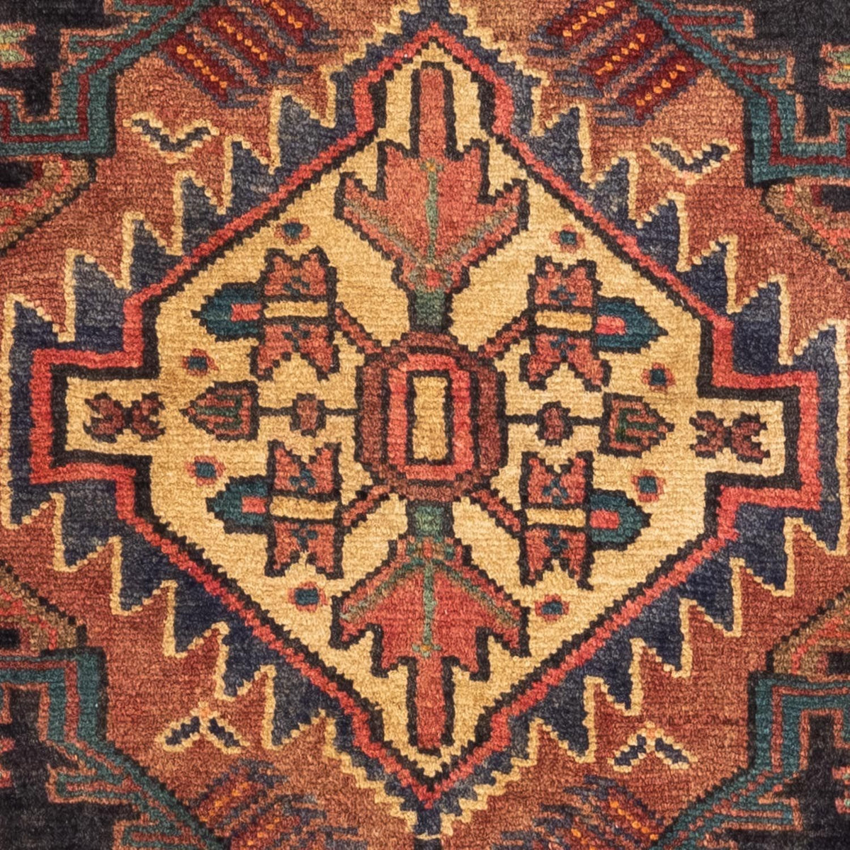 Persisk tæppe - Nomadisk - 126 x 80 cm - lysrød