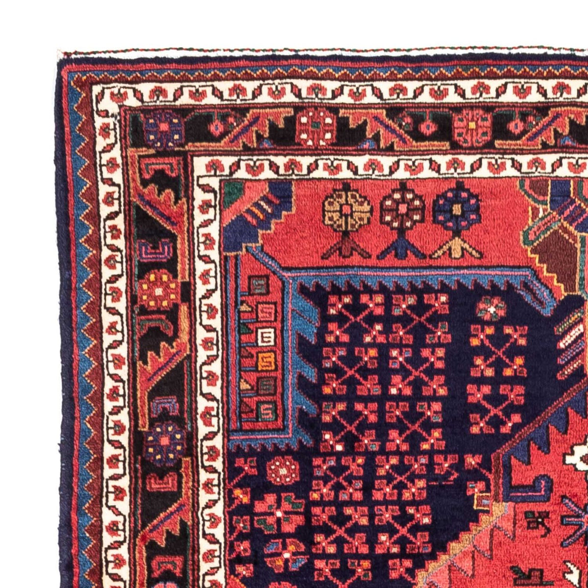 Persisk tæppe - Nomadisk - 230 x 151 cm - mørkeblå