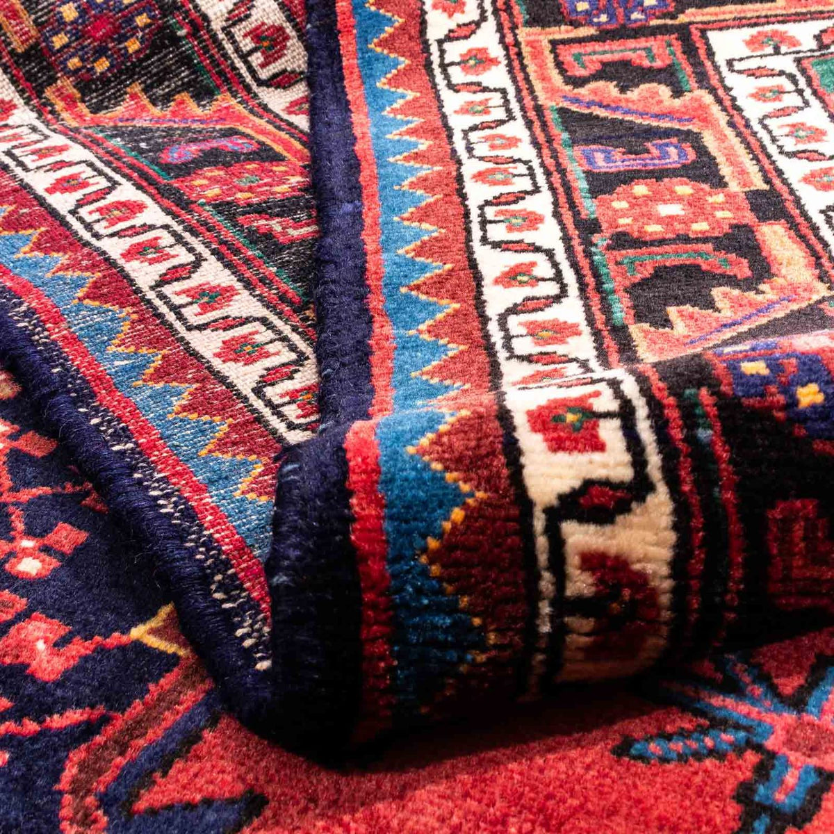 Persisk tæppe - Nomadisk - 230 x 151 cm - mørkeblå